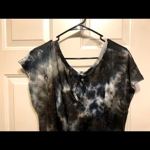 Short sleeve the dye romper with pockets